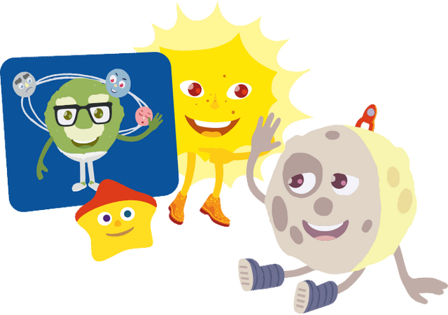 Für Kita, Grundschule, Vorschule: Sonne und Mond mit Smartboard und Kuschelstern